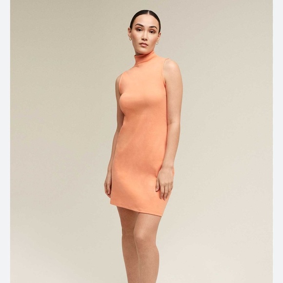 NWT Isaac Mizrahi Coral Mock Turtleneck Dress, Size Medium - Picture 1 of 9